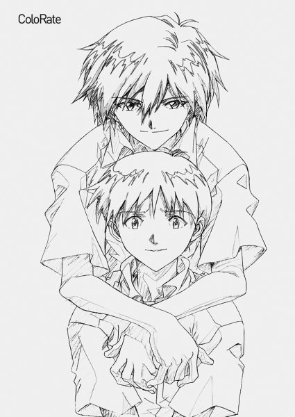 Евангелион Синдзи с кружкой