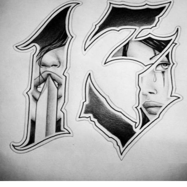 Цифры эскиз