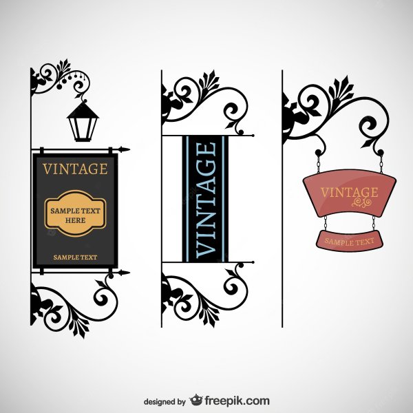 Вывеска в стиле Винтаж