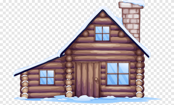 Мультяшный деревянный домик