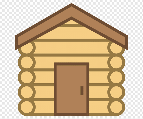 Векторный деревянный домик