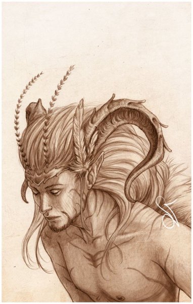 Фавн карандашом