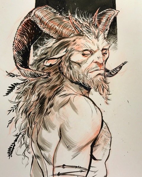 Фавн раскраска