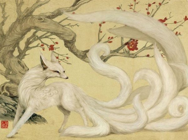 Девятихвостая лиса в японской мифологии