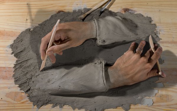 Детская скульптура из глины