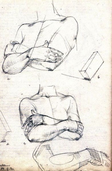 Готфрид Баммес рисование рук