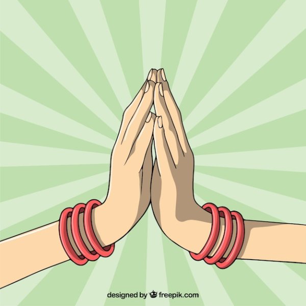Руки Намасте рисунок