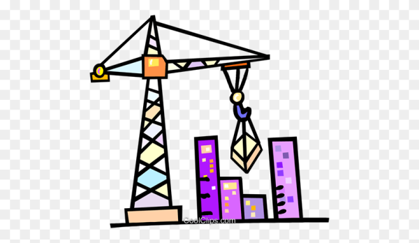 Башенный кран вектор