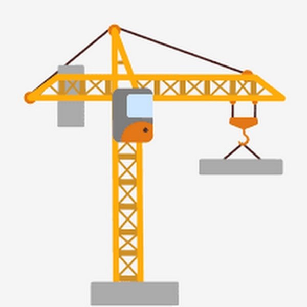 Башенный кран вектор