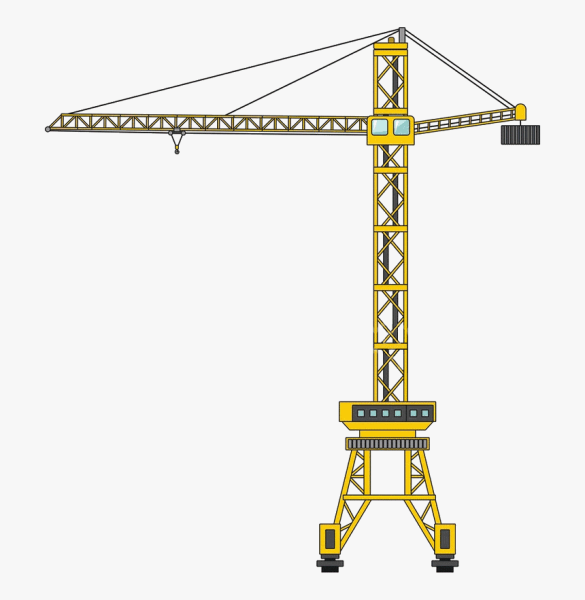 Рисование строительного крана