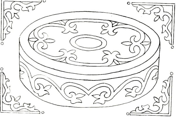 Раскраска тюбетейка Татарская для детей