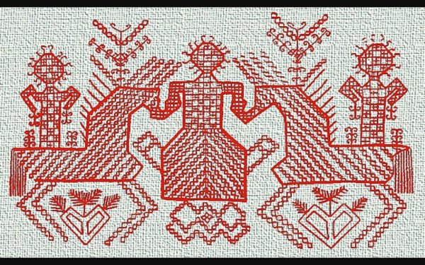 Мать земля народная вышивка