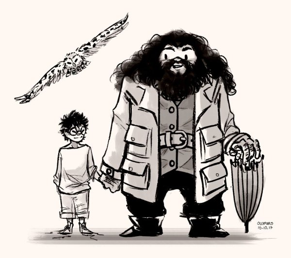 Рубеус Хагрид рисунок