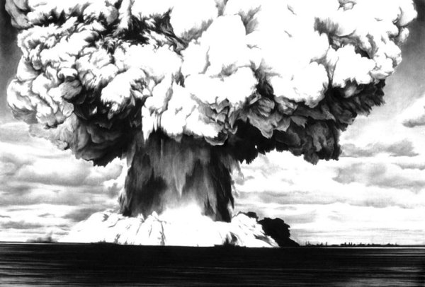 Взрыв черно белый