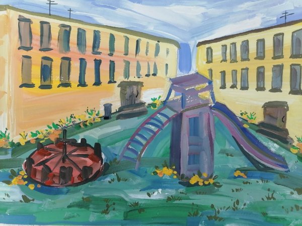 Город рисунок для детей