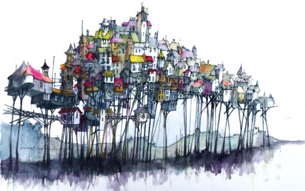 Город иллюстрация