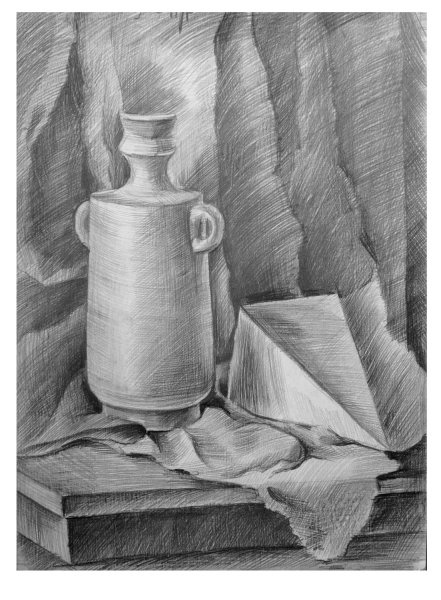 Графический натюрморт карандашом