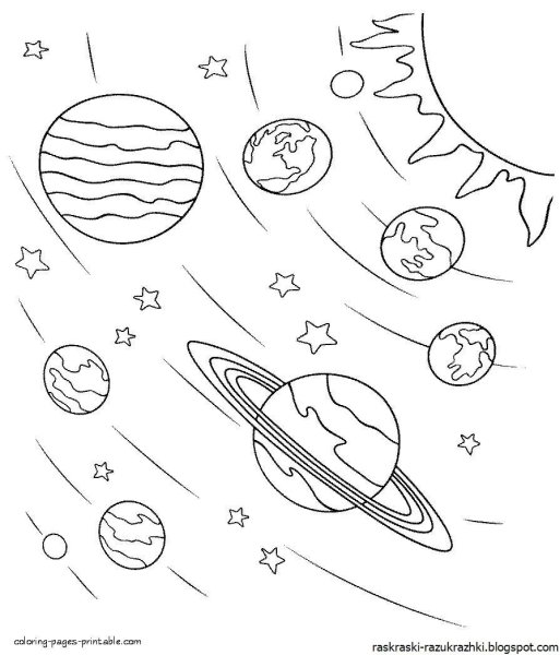 Планеты раскраска