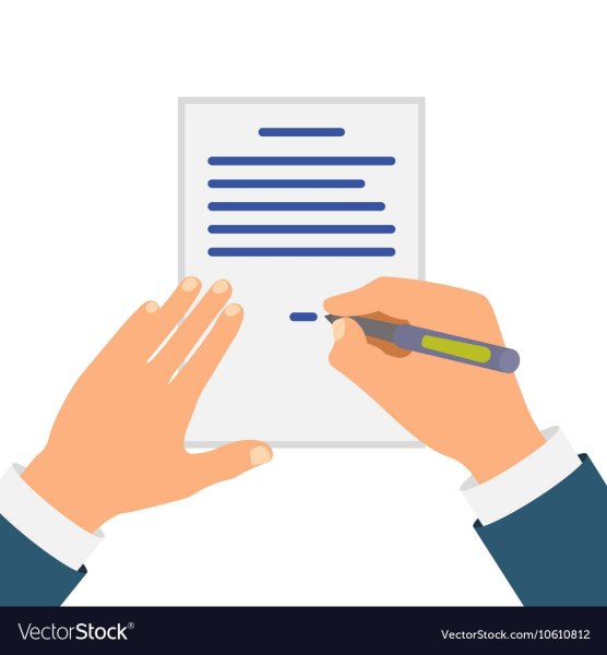 Иллюстрация контракта вектор