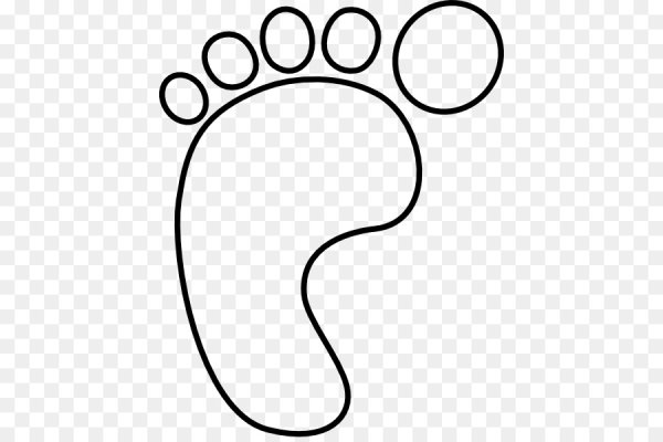 Отпечаток стопы контур