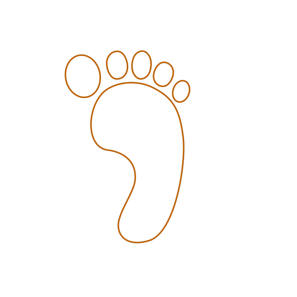 Отпечаток стопы контур