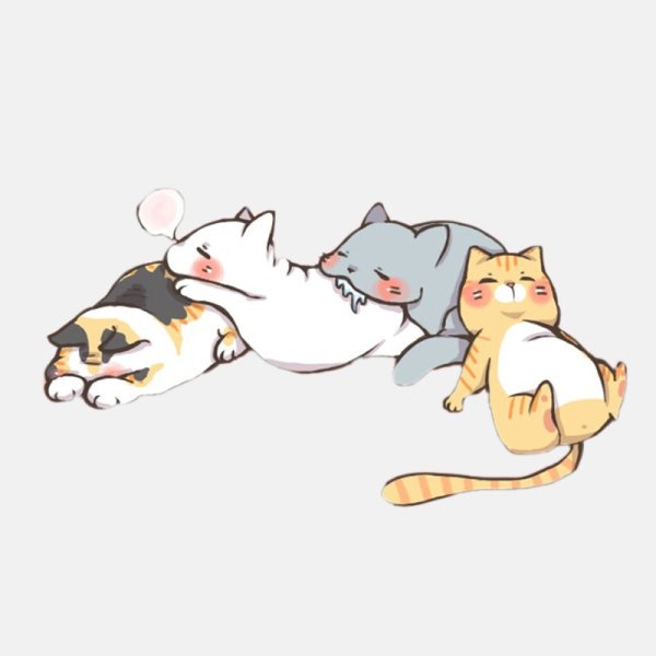 Спящие котики арт