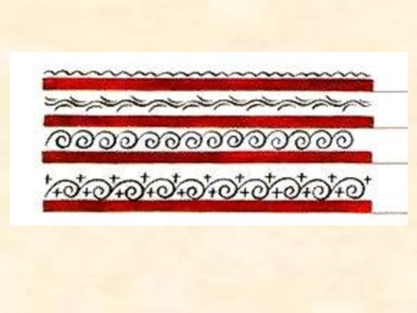 Орнаменты в полосе для рисования