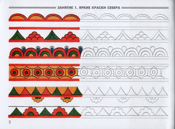 Северная Двина роспись пермогорская элементы