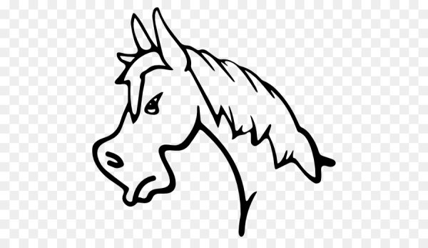 Морда лошади трафарет