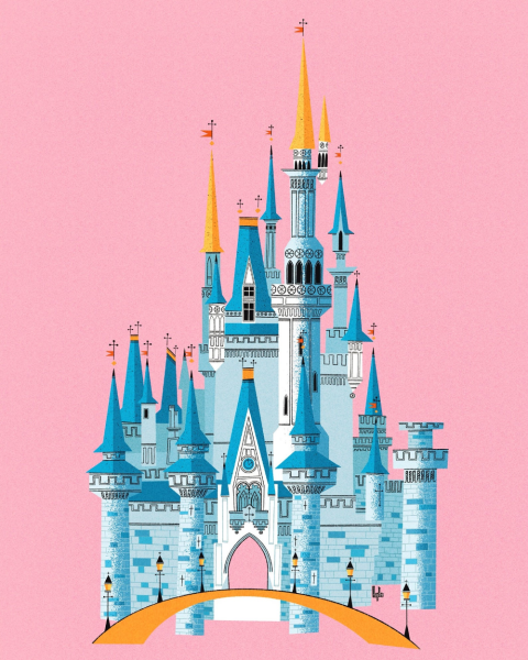 Замок Диснейленд вектор