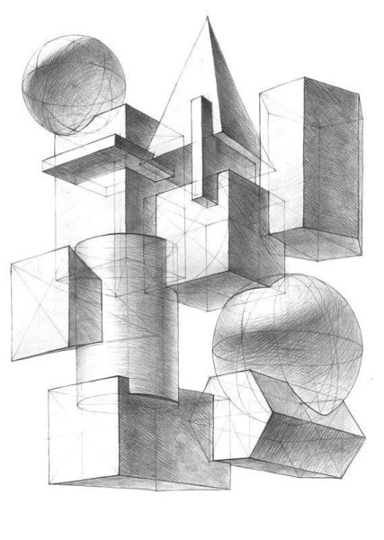 Врезки геометрических тел аксонометрия
