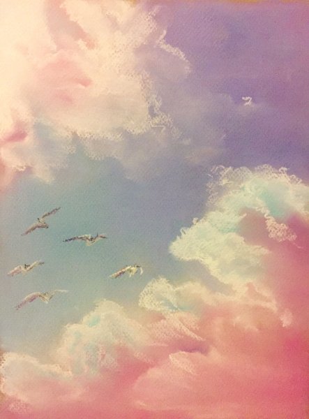 Пейзаж в пастельных тонах