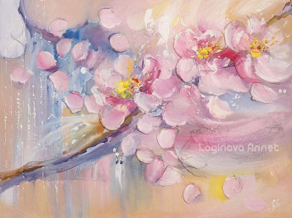 Пастельная живопись цветы Анна Логинова