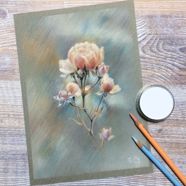 Рисование акварельными карандашами