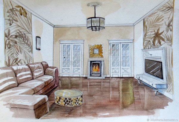 Интерьер рисунок