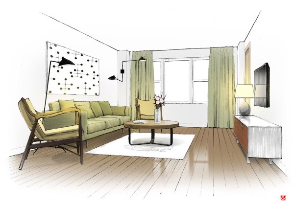 Графическое изображение интерьера