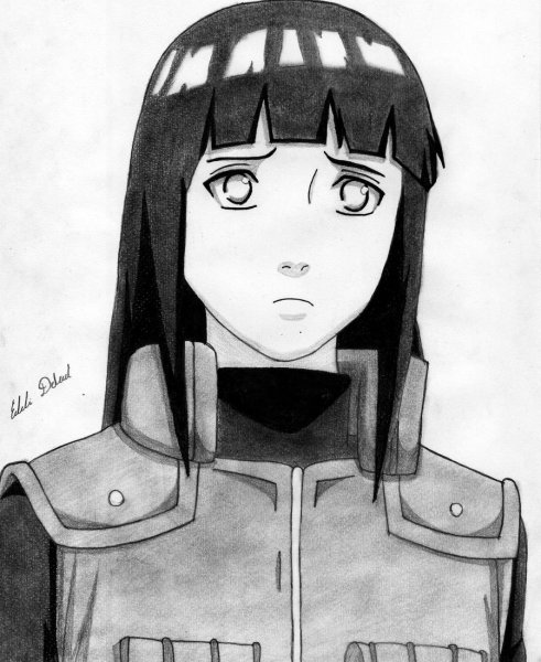 Хината Хьюга рисовка