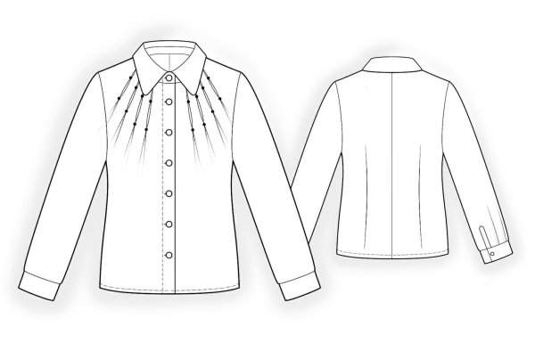 Эскиз рубашки женской