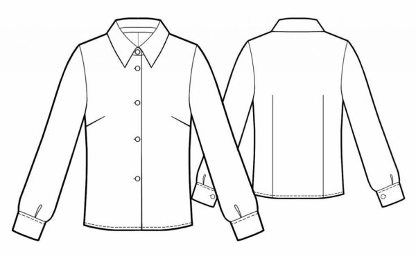 Технический эскиз рубашки