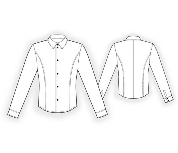 Технический эскиз мужской сорочки