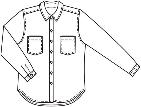 Эскиз мужчины в рубашке