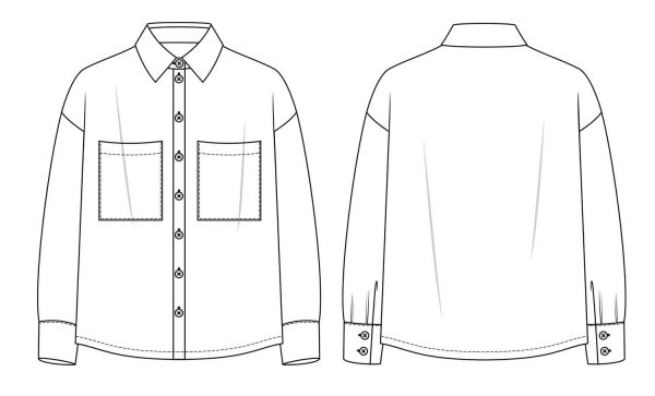 Эскиз рубашки мужской