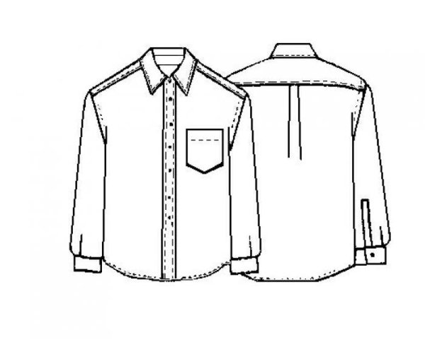 Лекала блузки с воротником стойка