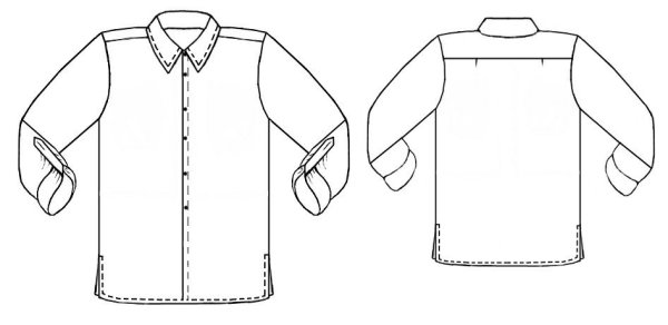 Эскиз блузки женской