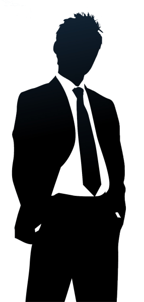 Силуэт мужчины в костюме