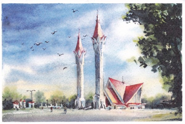 Ляля-тюльпан Уфа акварель