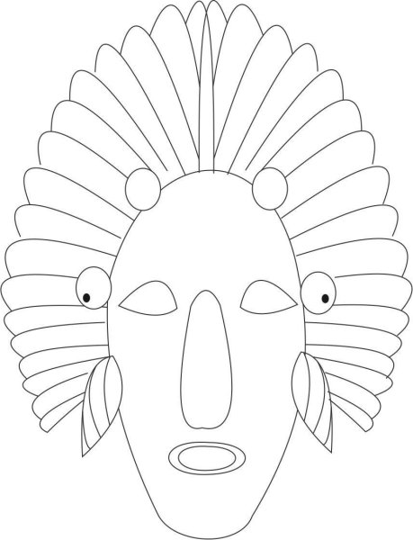 Эскиз африканской маски