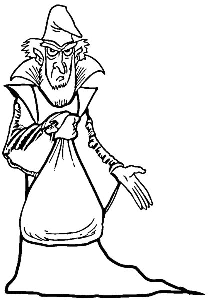 Волшебник раскраска для детей