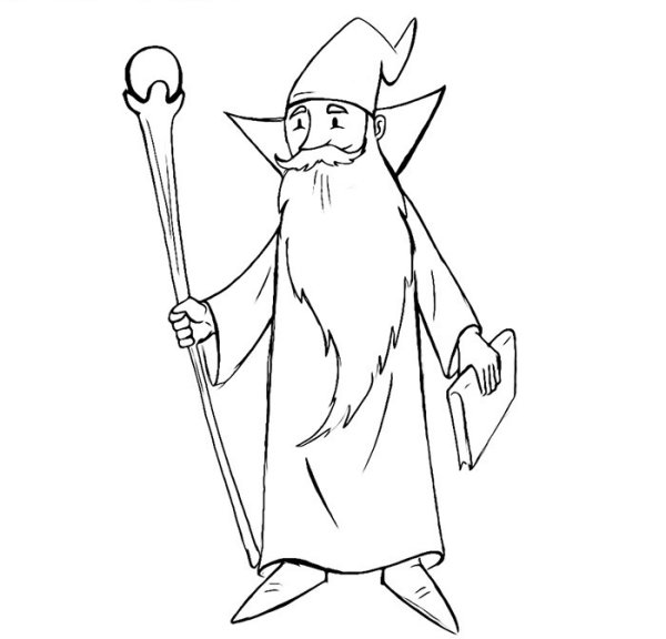 Нарисовать колдуна