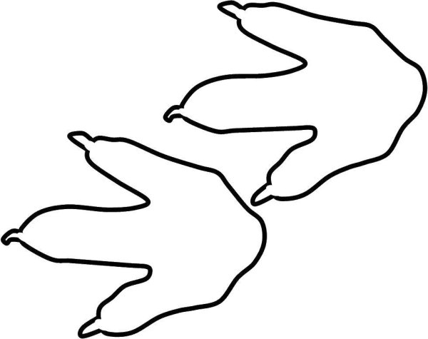 След динозавра вектор